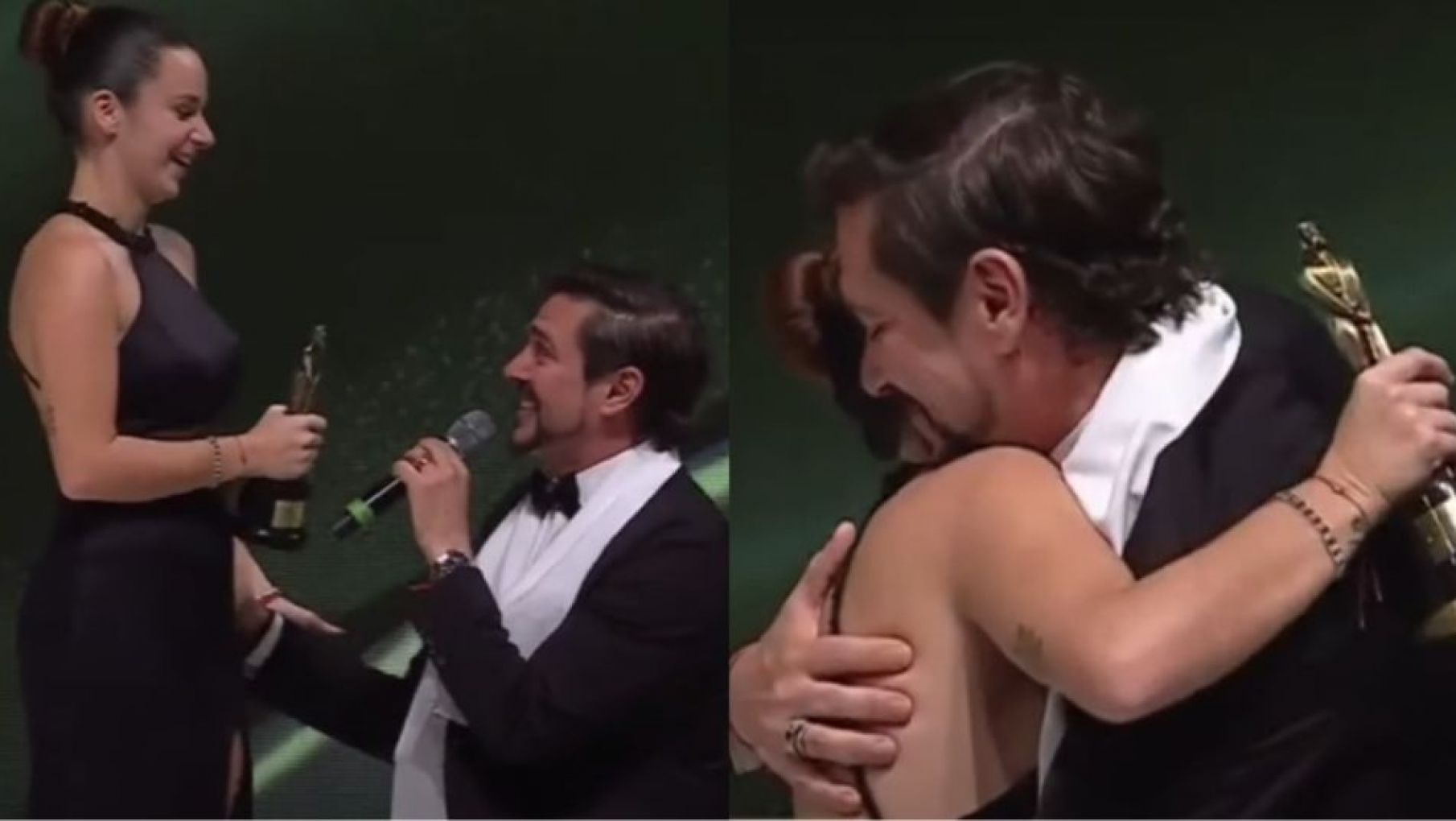 Video: Matías Alé le pidió casamiento a su novia en los Martín Fierro y así reaccionó